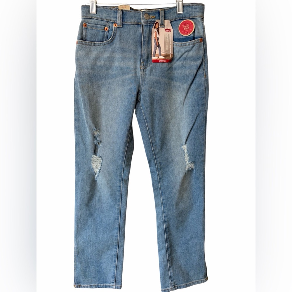 Levi's Men's Light Blue Ripped‎ Slim Jeans